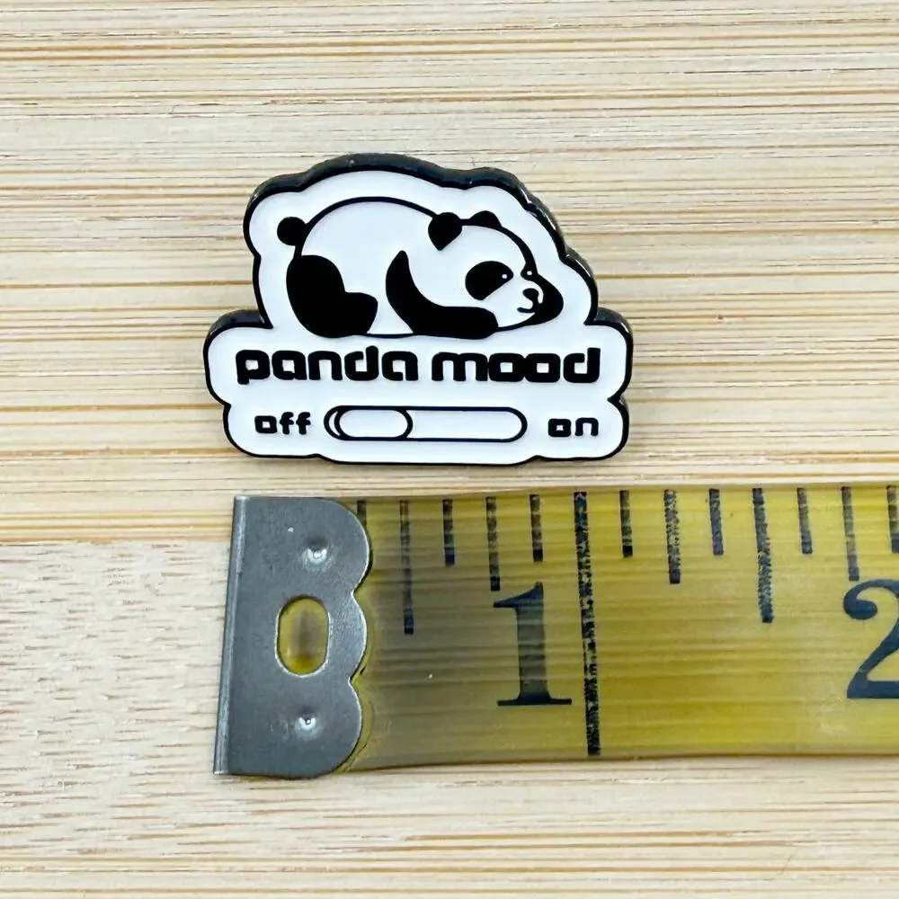 Panda Mood On Off Switch Funny Soft Enamel Pin